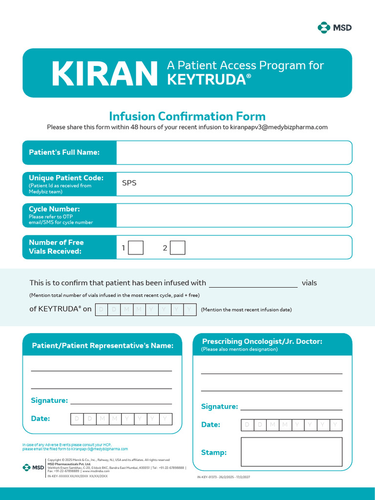 Kiran Patient Access Program for Keytruda | PDF | Health Sciences ...