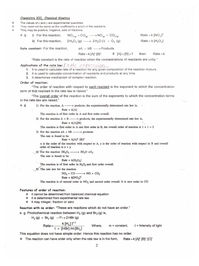 Kinetics 2 | PDF