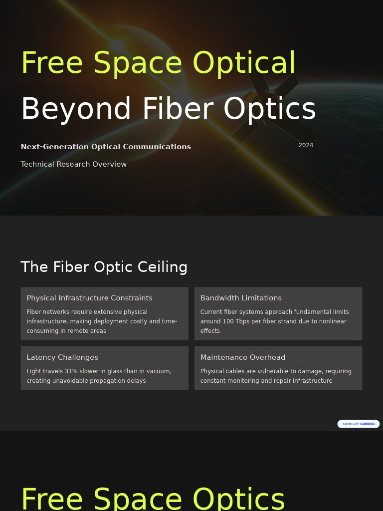 Free Space Optics: Revenue Impact Insights | PDF | Optical Fiber | Optics