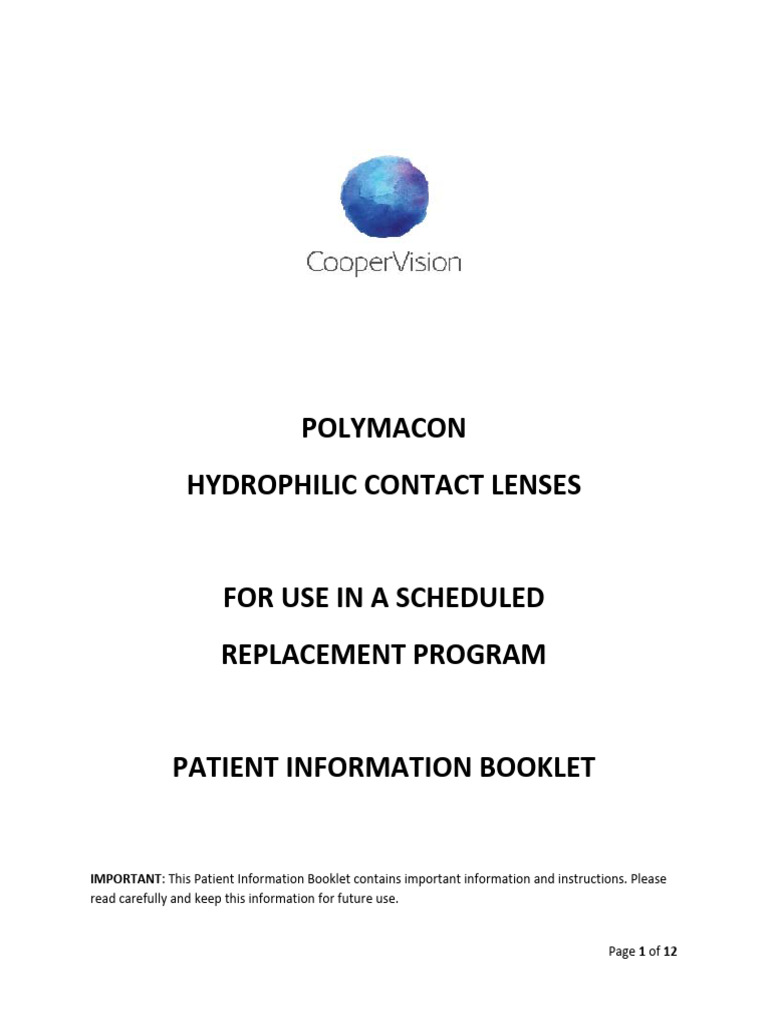 Understanding Polymacon Contact Lenses | PDF | Contact Lens | Ophthalmology