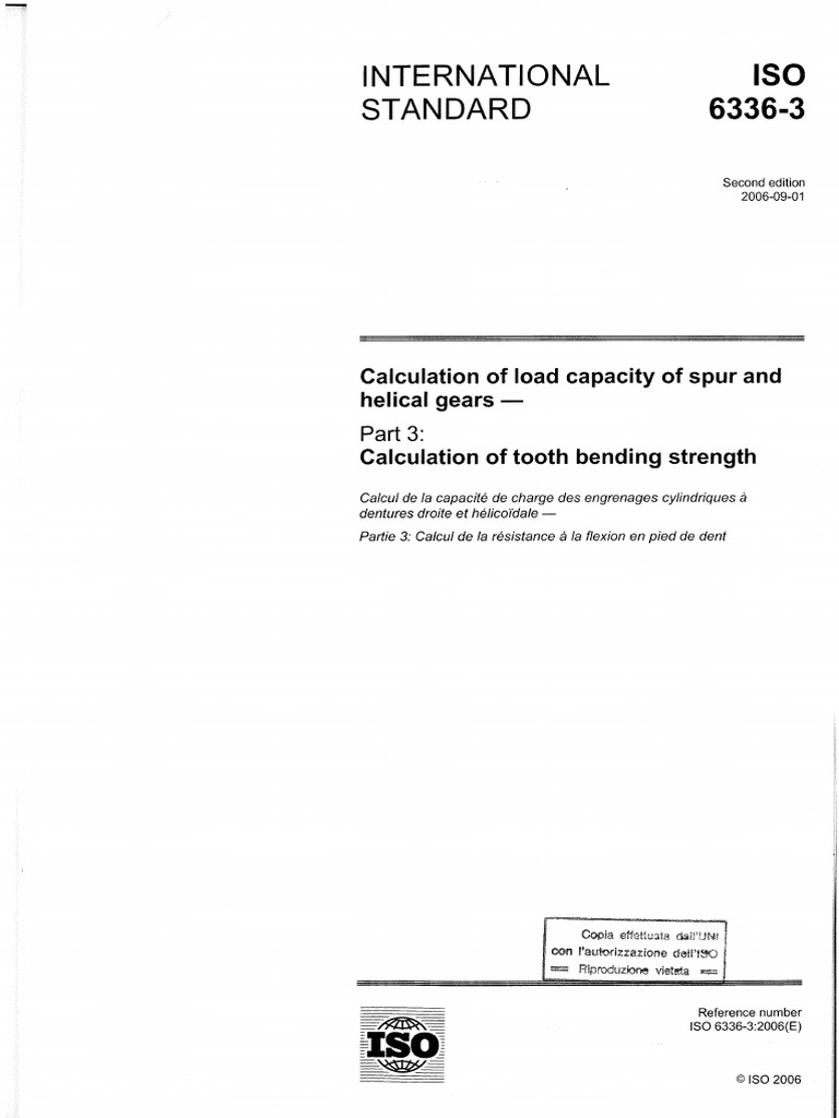 Iso 6336-3 2006 | PDF