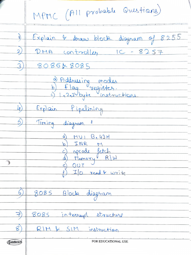 MPMC Viva Questions Overview | PDF | Integrated Circuit | Computer ...