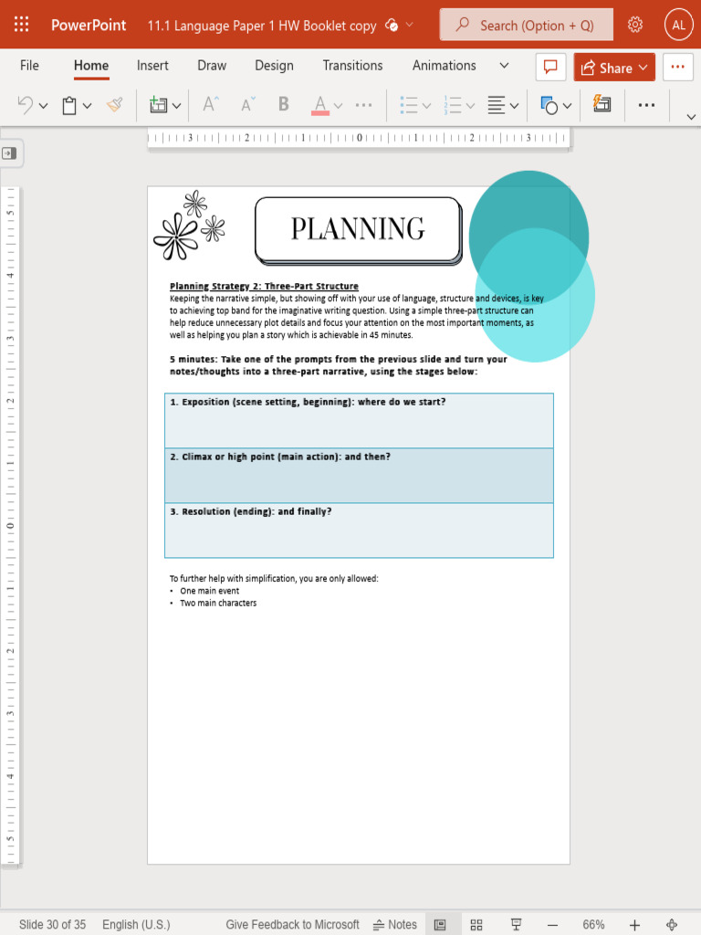 Three-Part Narrative Writing Guide | PDF | Microsoft | Software