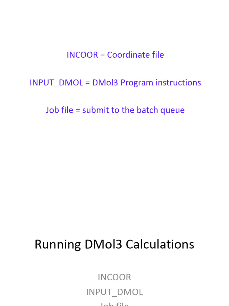 Run Dmol3 | PDF | Computing | Computer Programming