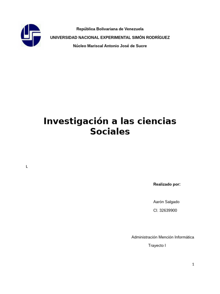 Importancia de la Investigación Social | PDF | Ciencias Sociales ...
