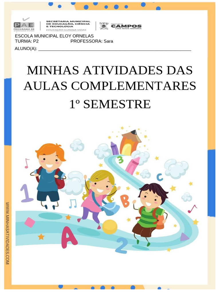 Capa para 2º Semestre Educação Infantil | PDF