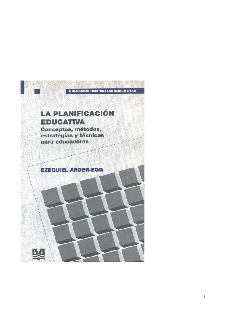 Planificación Educativa: Métodos y Estrategias | PDF | Plan de estudios ...