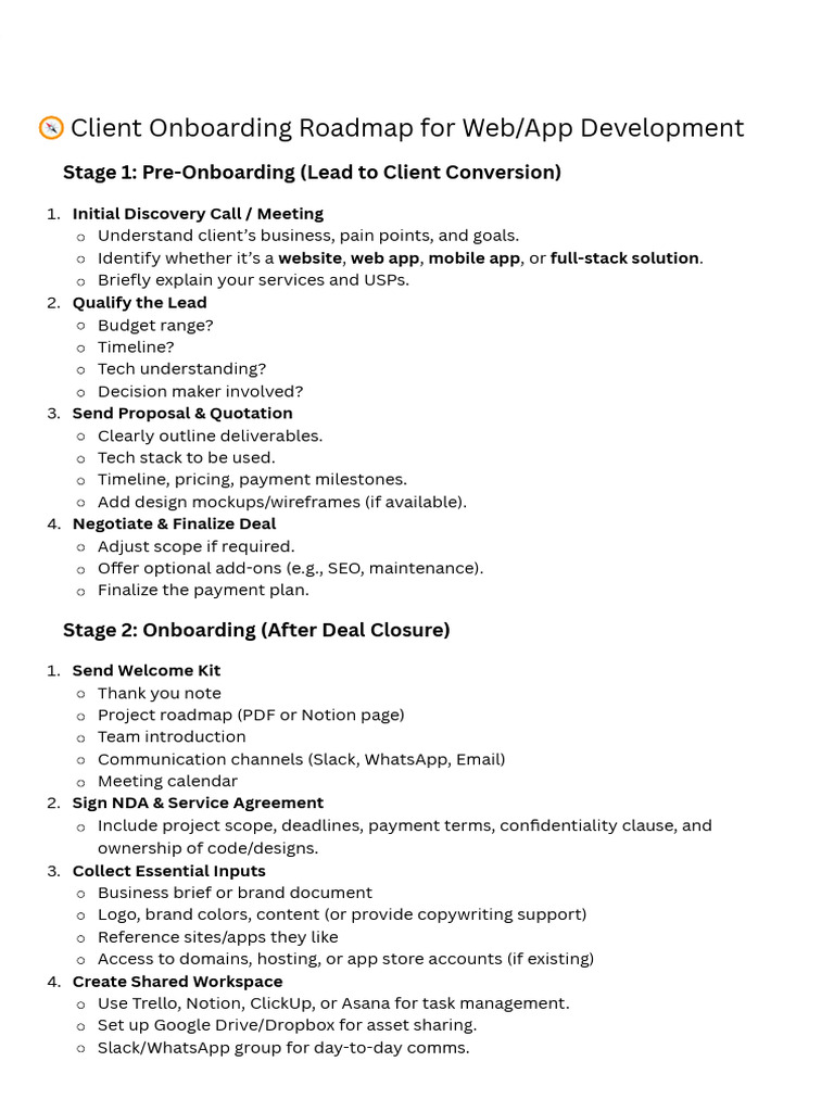 Client Onboarding Software Roadmap | PDF | Mobile App | Computing