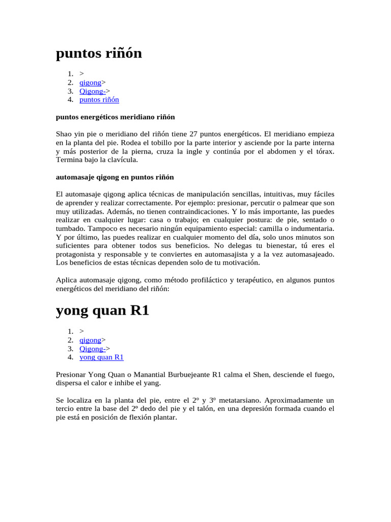 Puntos Riñón | PDF
