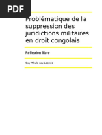 Suppression Des Juridictions Militaires