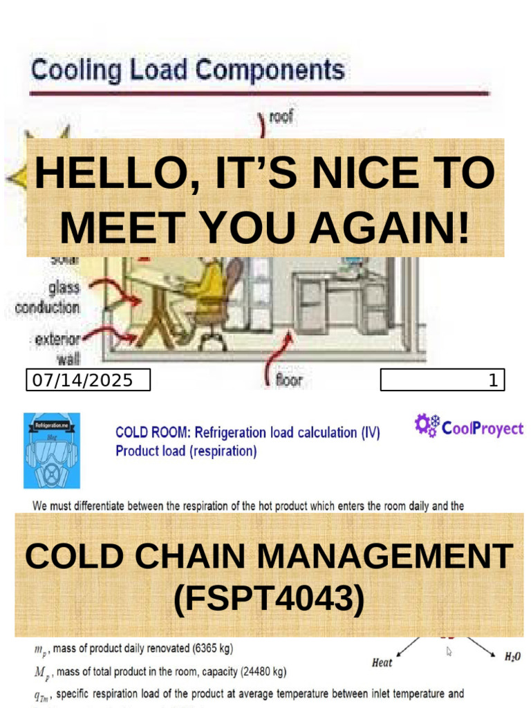 Cold Storage & Refrigeration Load Guide | PDF | Refrigeration ...