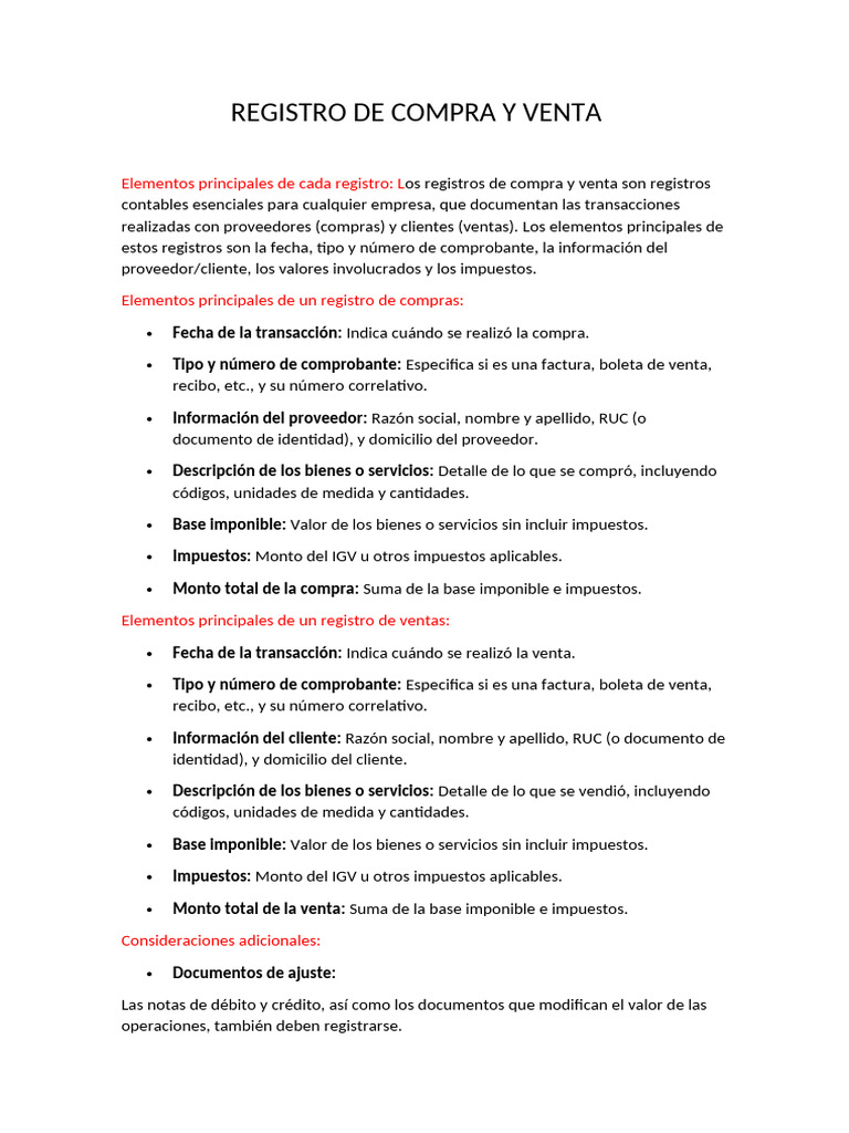 Registro Contable De Compras Y Ventas Pdf Factura Contabilidad 