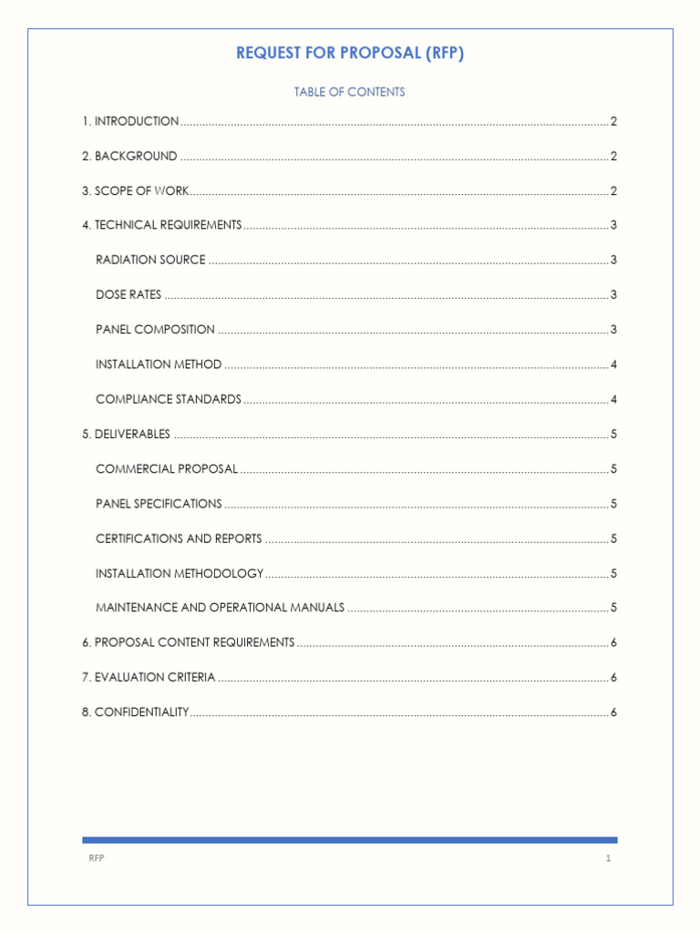 Radiation Shielding Panel RFP | PDF | Radiation Protection | X Ray