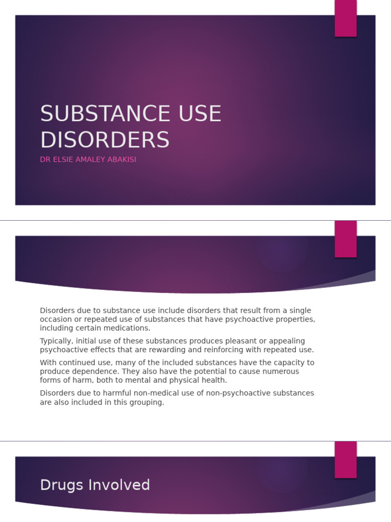 Substance Use Disorders | PDF | Substance Abuse | Reward System