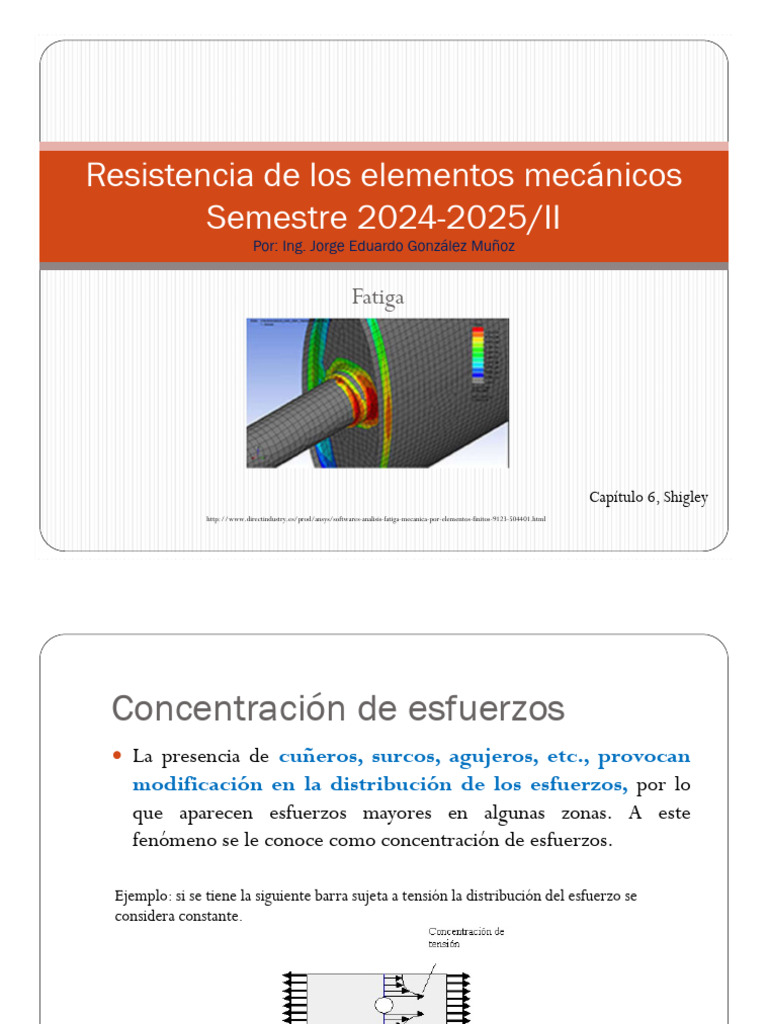 Concentración de Esfuerzos y Fatiga en Metales | PDF | Fatiga (material ...