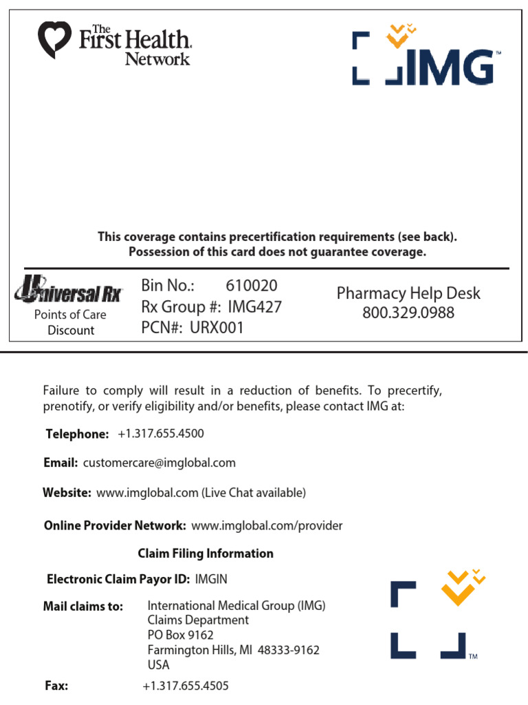 IMG Precertification and Claims Guide | PDF