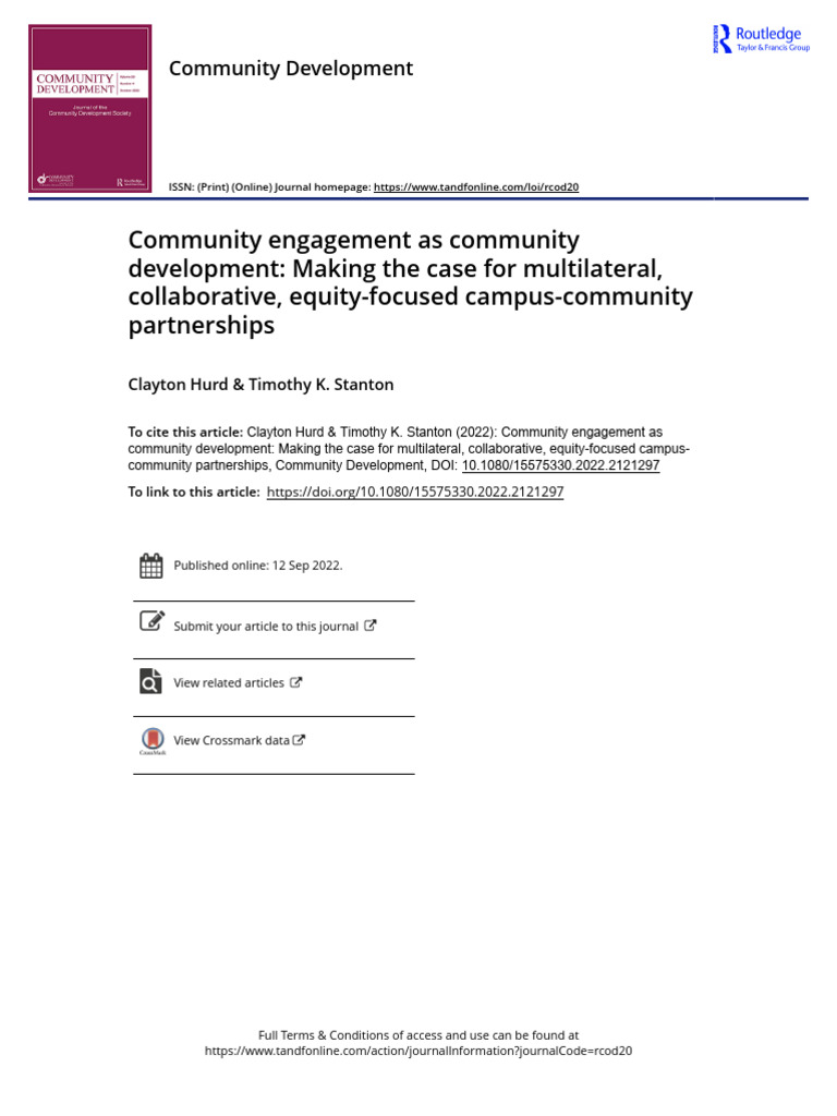 Collaborative Campus-Community Partnerships | PDF | Community | Justice