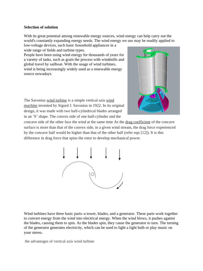 Betz Limit and Savonius Turbines Explained | PDF | Wind Turbine | Wind ...