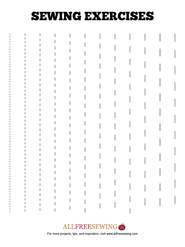 Hand Sewing Practice Sheets PDF Page1 | PDF