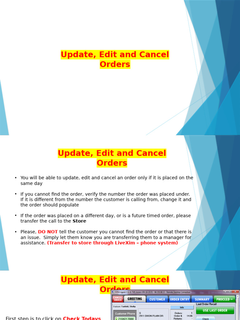 How to Update, Edit, and Cancel Orders | PDF
