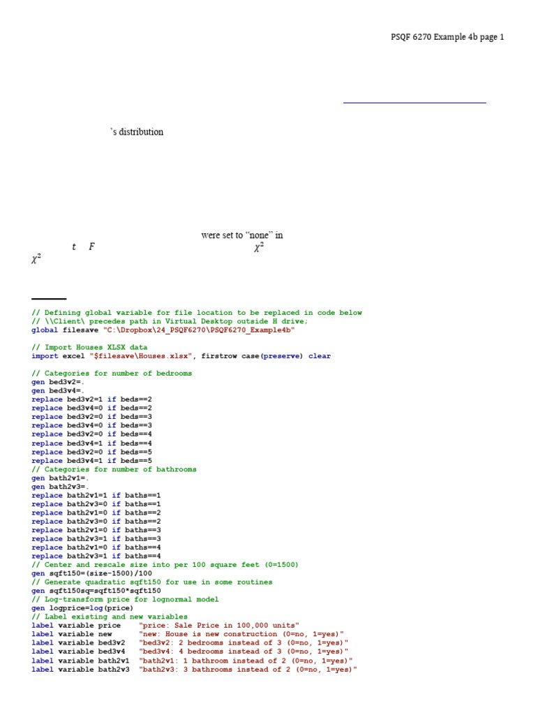 PSQF6270 Example4b Continuous QuantReg | PDF | Linear Regression ...