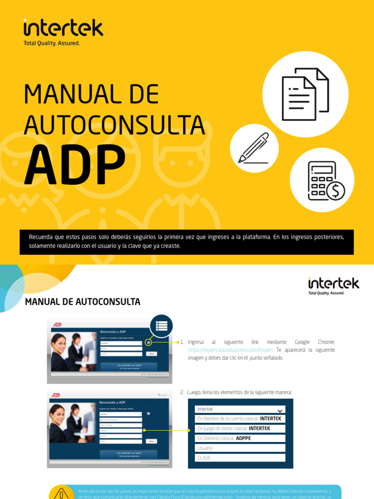 Acceso a Intranet Intertek ADP | PDF | Contraseña | Informática