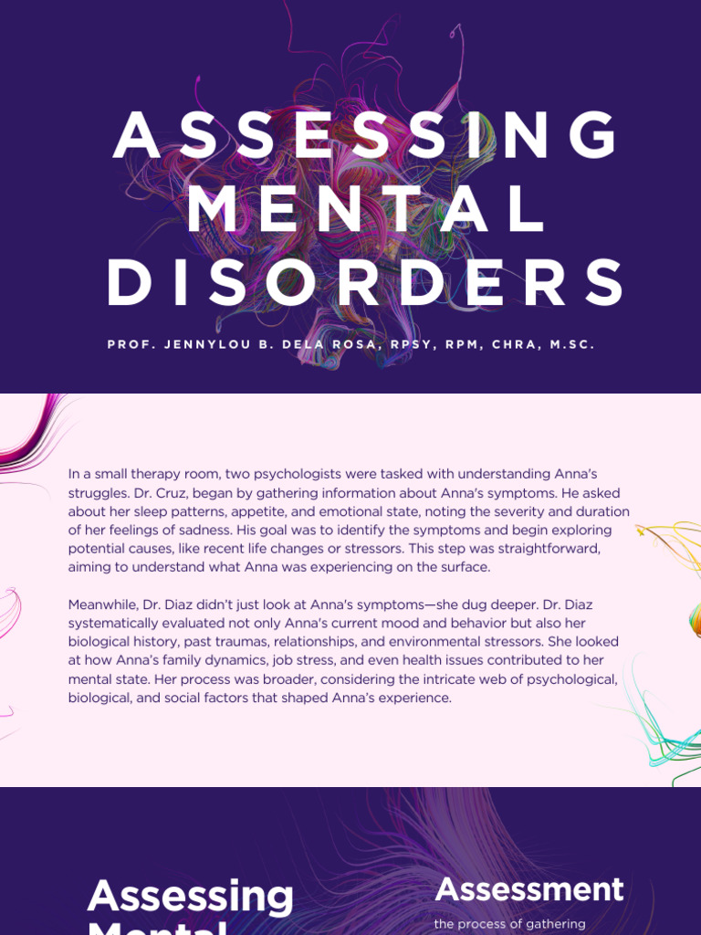 Assessment and Diagnosing Mental Disorders | PDF | Dsm 5 | Validity ...