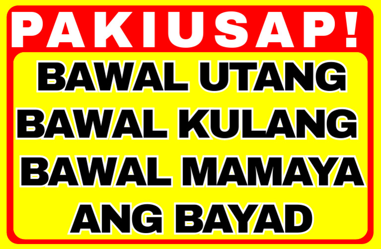 Pakiusap Bawal Utang | PDF