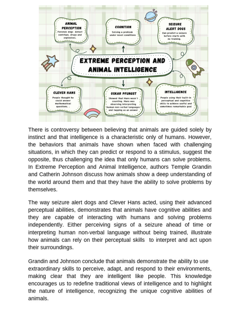 Animal Intelligence and Perception Insights | PDF