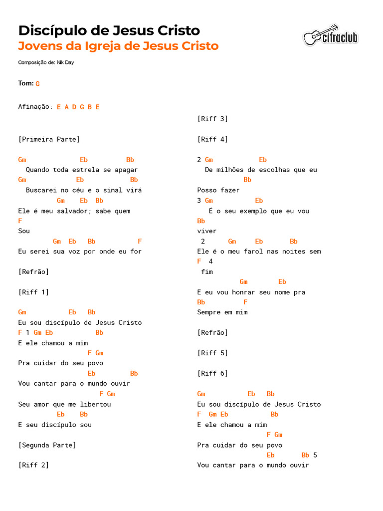 Letra da Música 