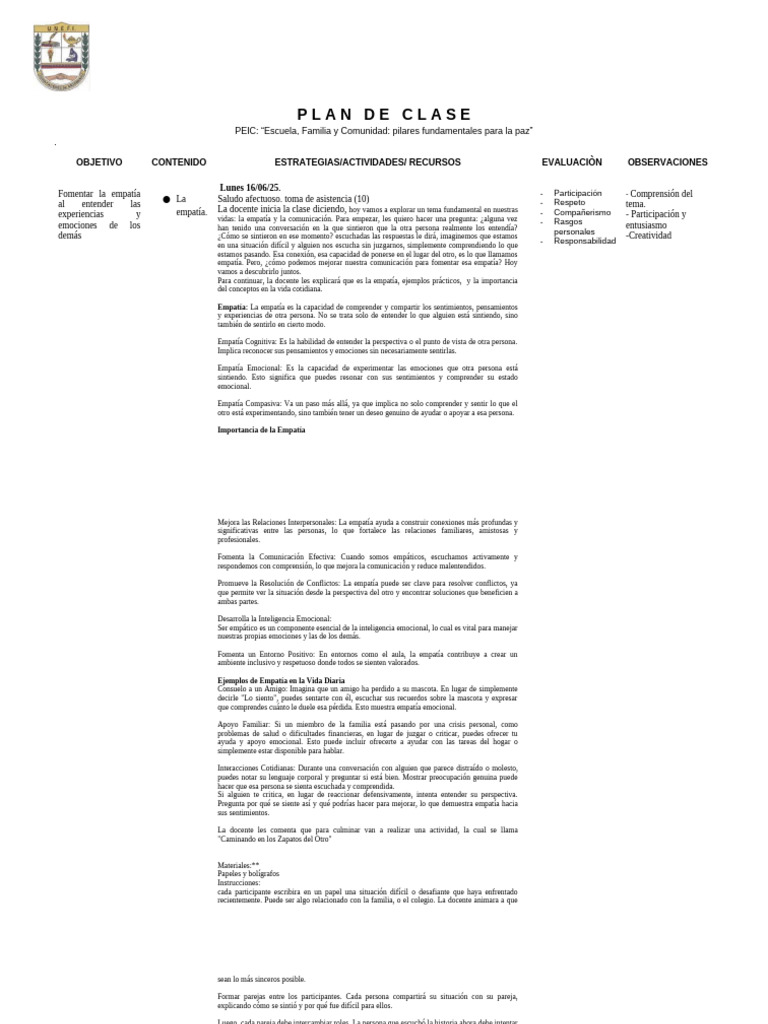 Fomentando la Empatía en el Aula | PDF | Empatía | Las emociones