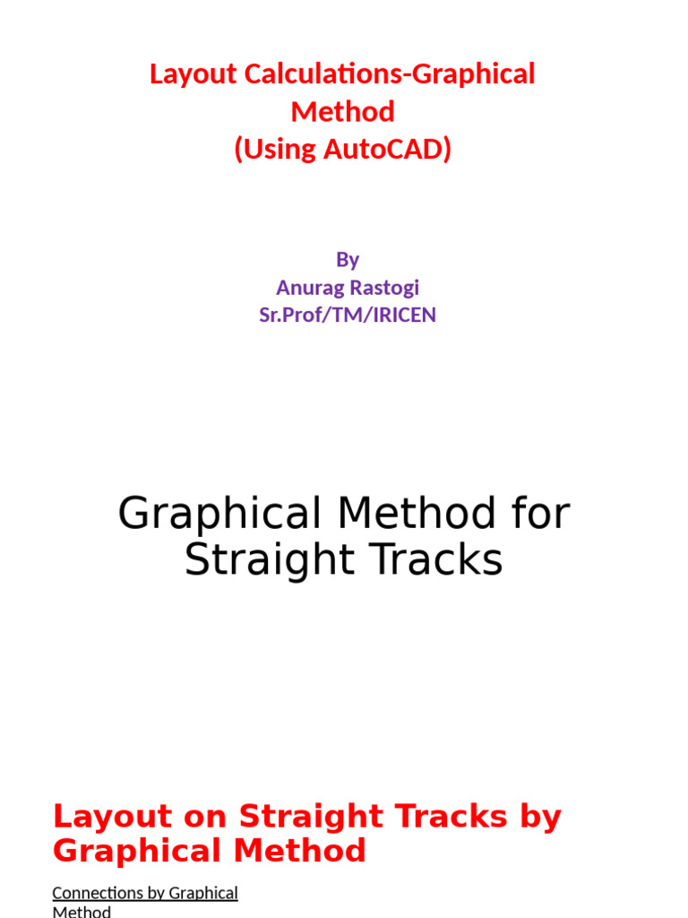 Graphical Method for Track Layouts | PDF | Geometry | Euclidean Geometry