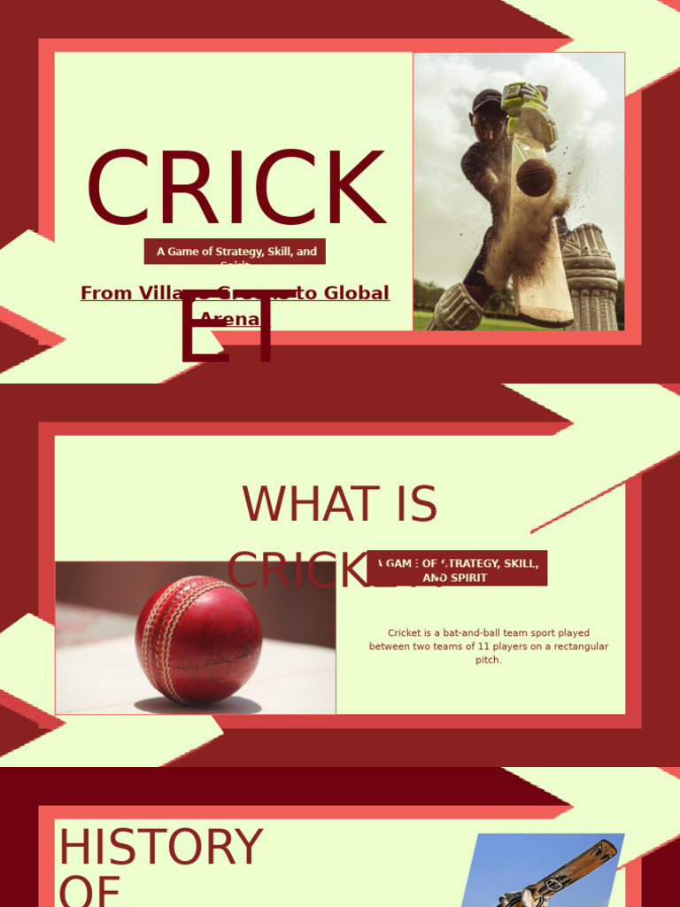 Cricket: History, Formats, and Records | PDF | Cricket | Ball Games