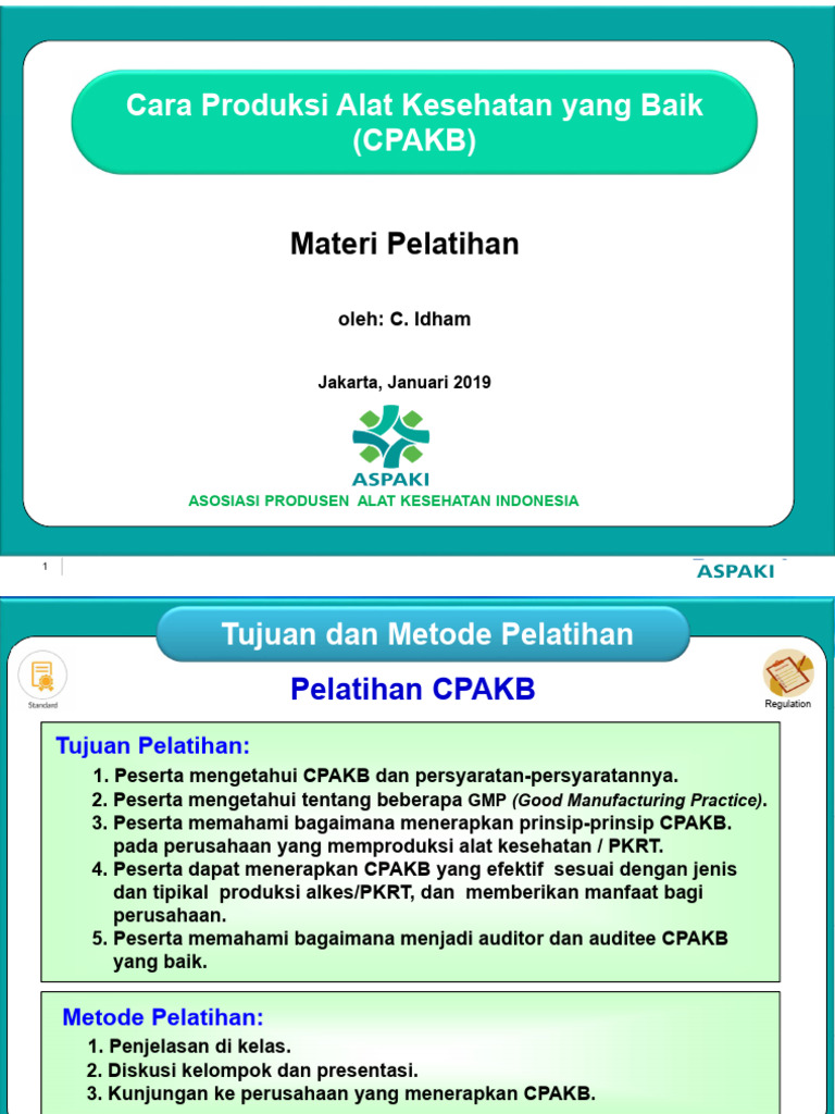 Pelatihan CPAKB untuk Produksi Alkes | PDF