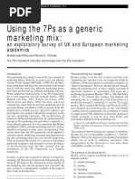 Download Using 7p Generic Marketing Mix by Bekzod Sabirov SN88836831 doc pdf