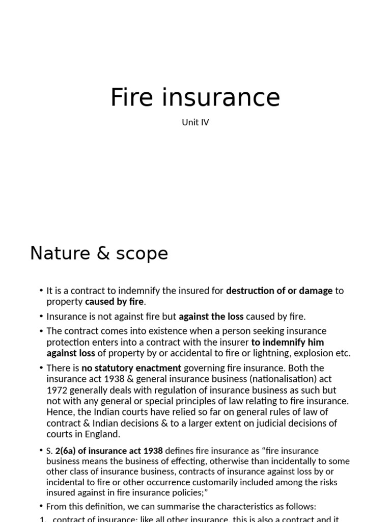 Understanding Fire Insurance Contracts | PDF | Insurance | Indemnity