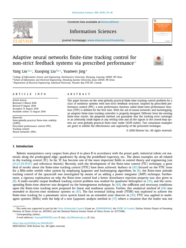 Adaptive Neural Networks Finite-Time Tracking Control For Non-Strict ...