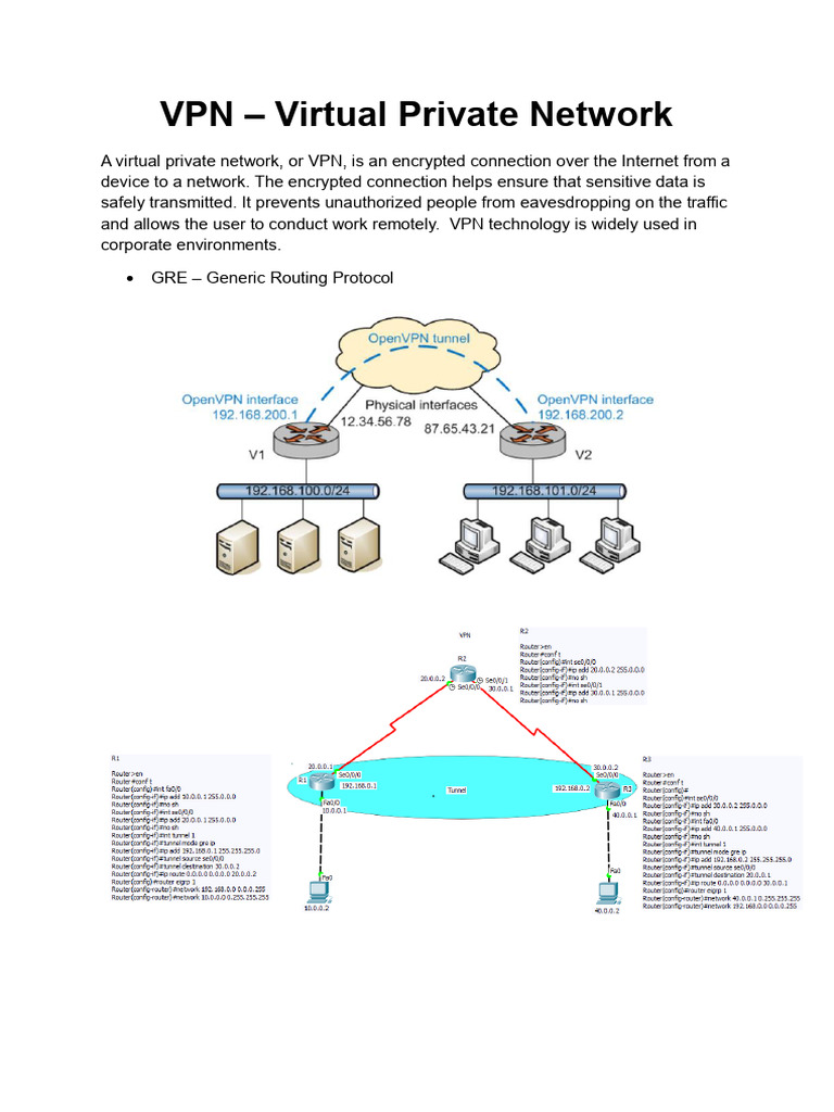 Configuring GRE VPN Connections | PDF