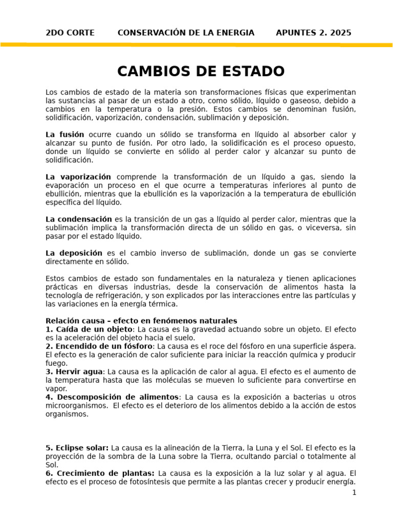 2C Apuntes 2 Cons Energia 2025 | PDF | Calor | Temperatura