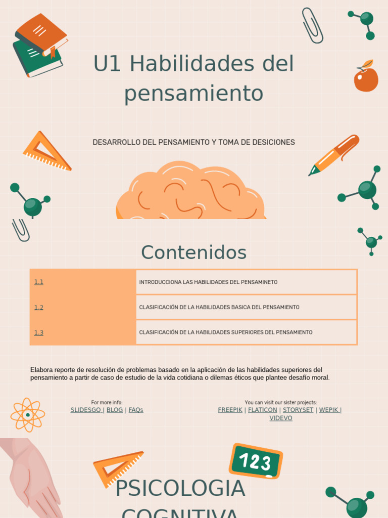Habilidades del Pensamiento y Decisiones | PDF | Pensamiento | Aprendizaje