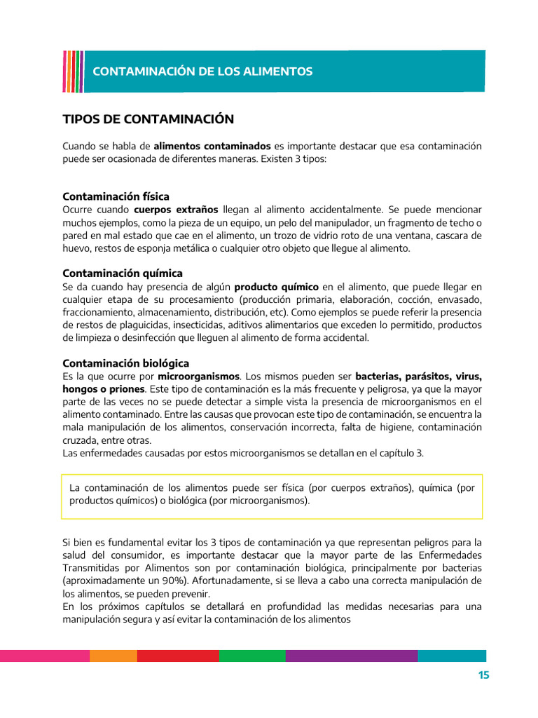 2° Contaminacion Alimentaria | PDF | Alimentos | Las bacterias