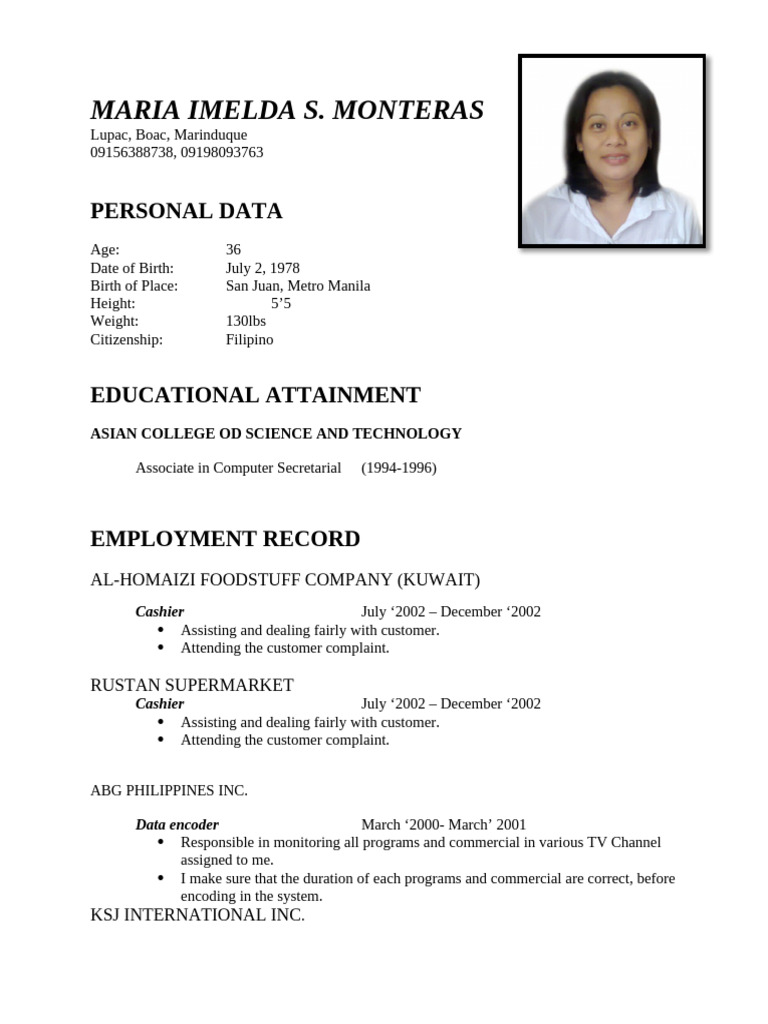 Maria Imelda S | PDF