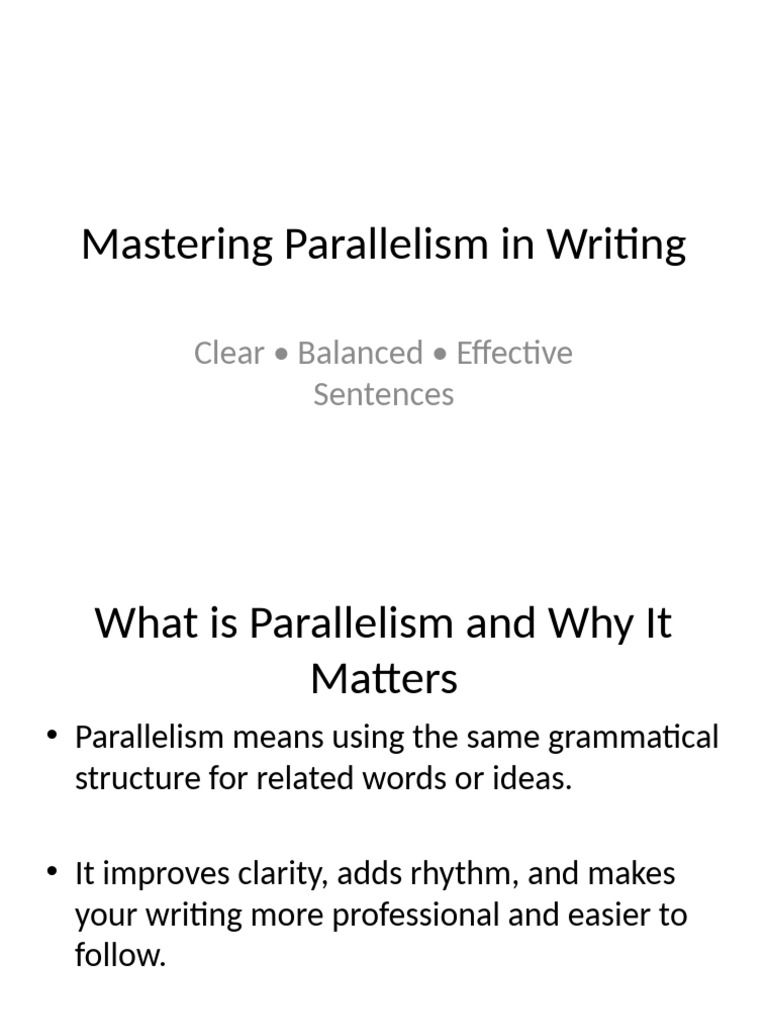 Short Effective Parallelism Presentation | PDF