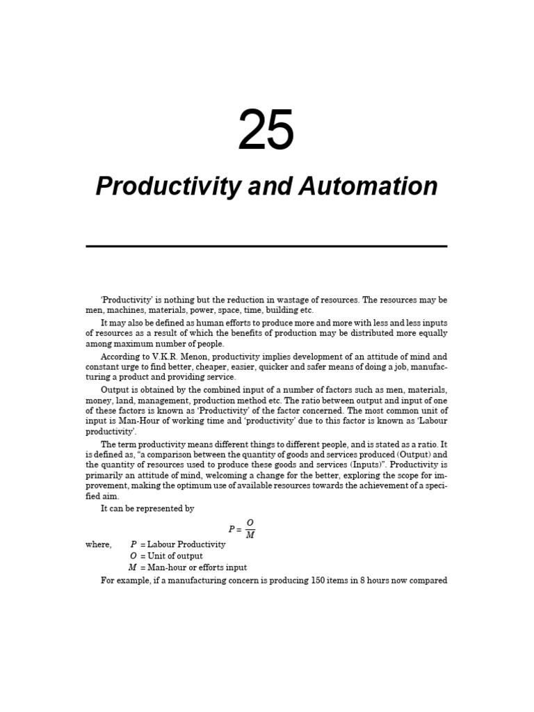 Understanding Productivity and Its Factors | PDF | Automation | Value ...