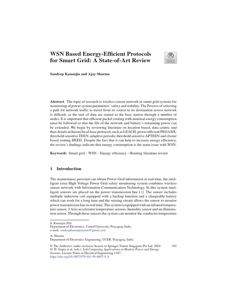 Energy-Efficient WSN Protocols for Smart Grids | PDF | Routing ...