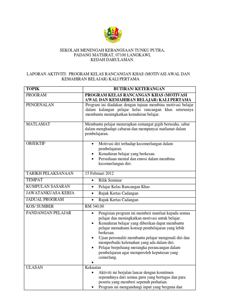 Laporan Program Krk 1 Pdf