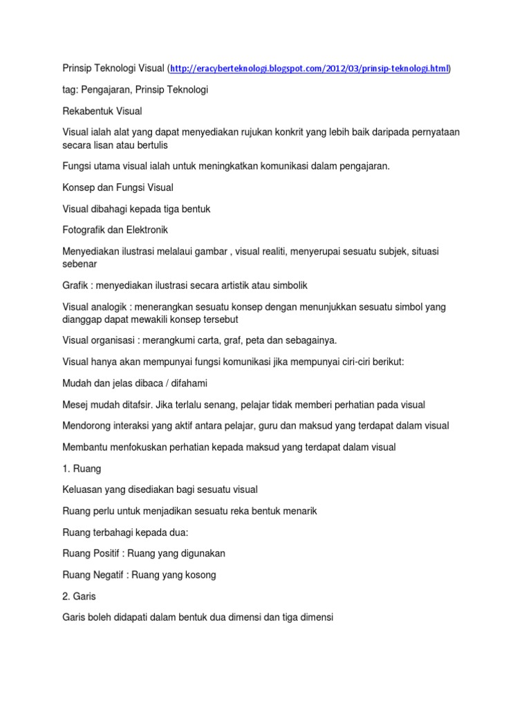 Prinsip Teknologi Visual Pdf