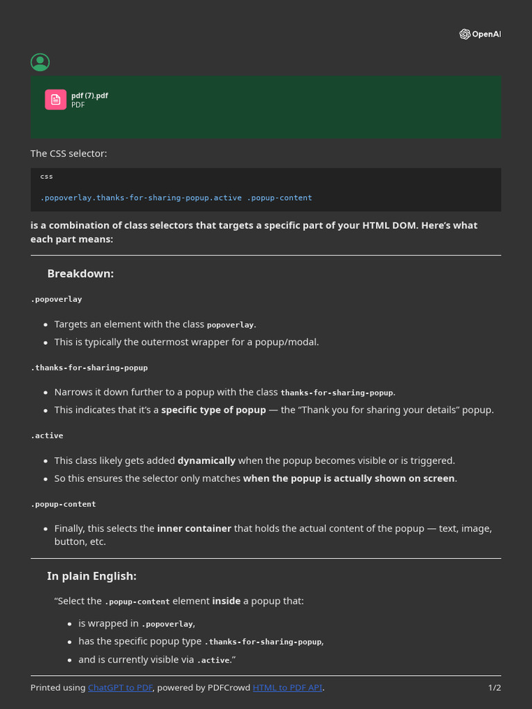 Breakdown | PDF