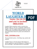 LaughWA World Laughter Day 2012 Flier