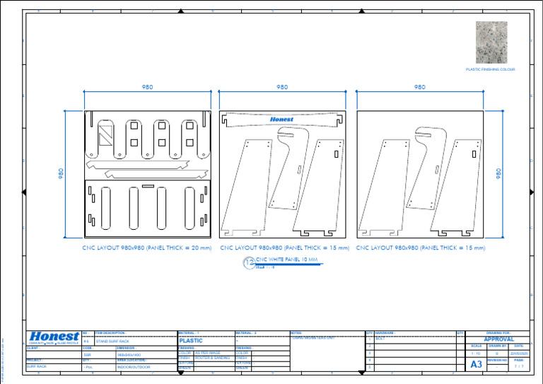 CNC Layouts for Panel Thickness Options | PDF